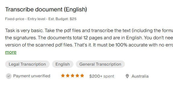 Offre de transcription 2